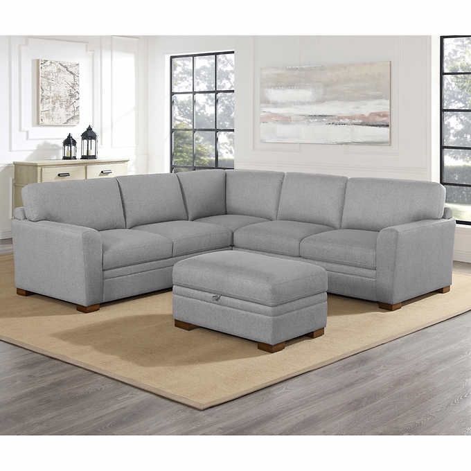 Langdon Fabric Sectional with Storage Ottoman