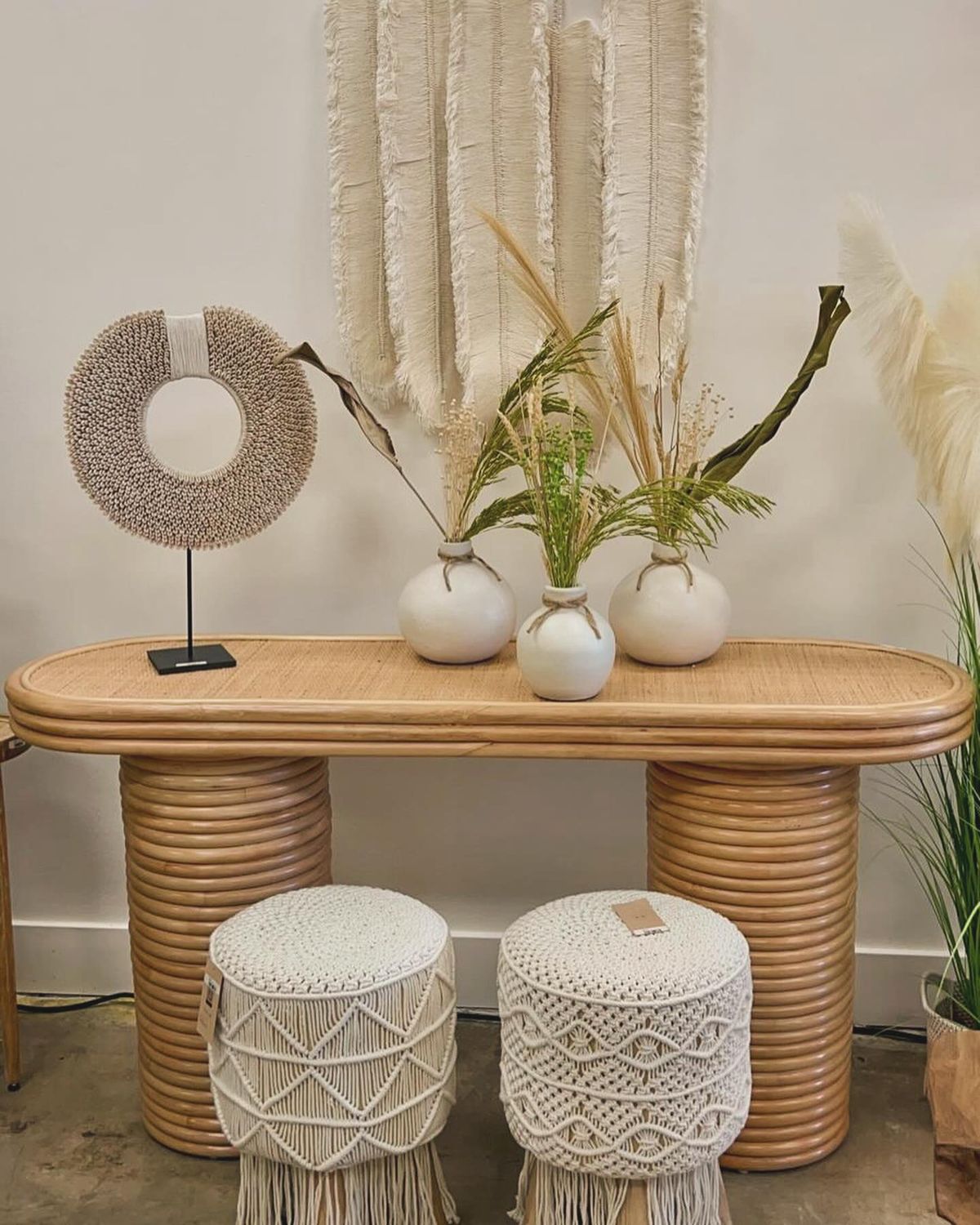 Macrame stool