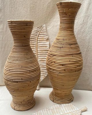 Tall Rattan Floor Vase 70