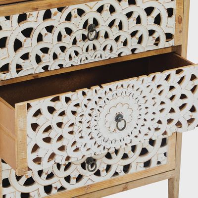 Nightstand Modern Indian wood 3 Drawers