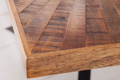 Dining table rail road tie wood