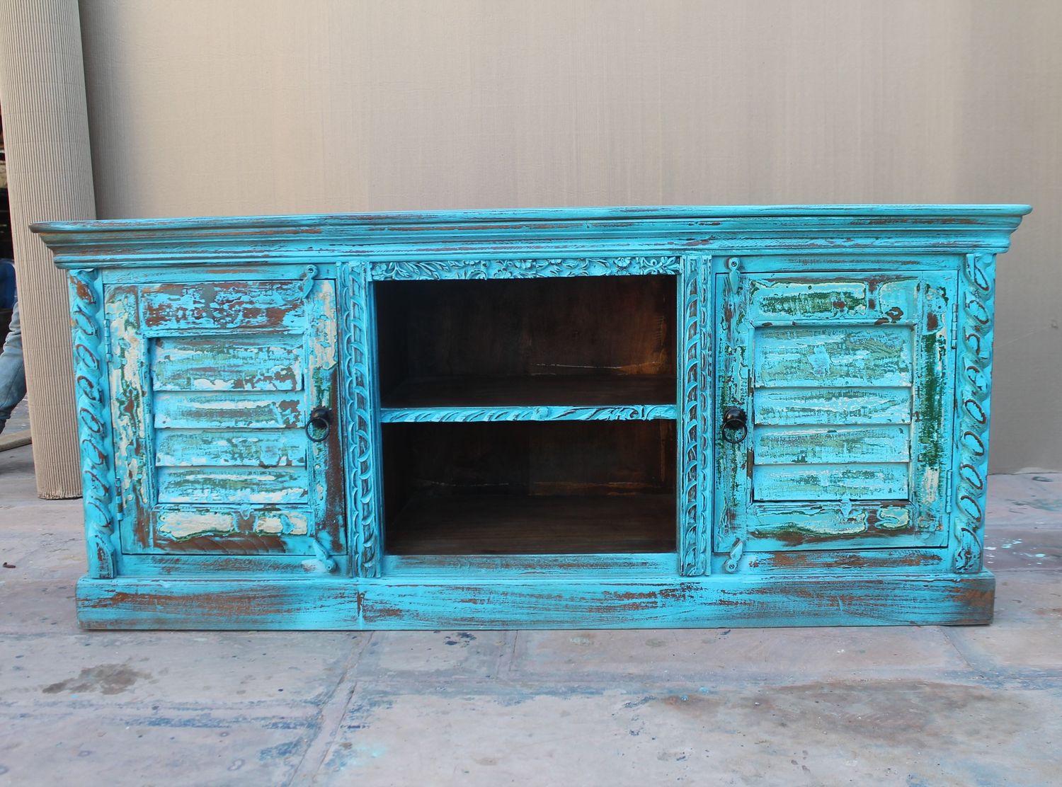 Wooden TV Carved Cabinet