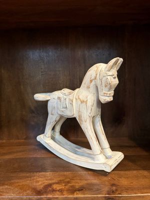 Shabby Chic Wood Horse Sculpture 12