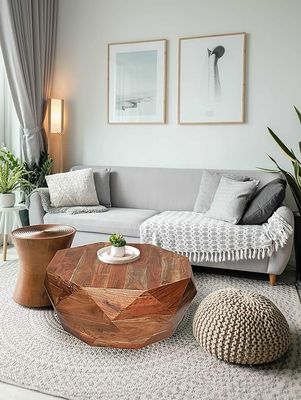 Acacia wood Diamond Coffee Table
