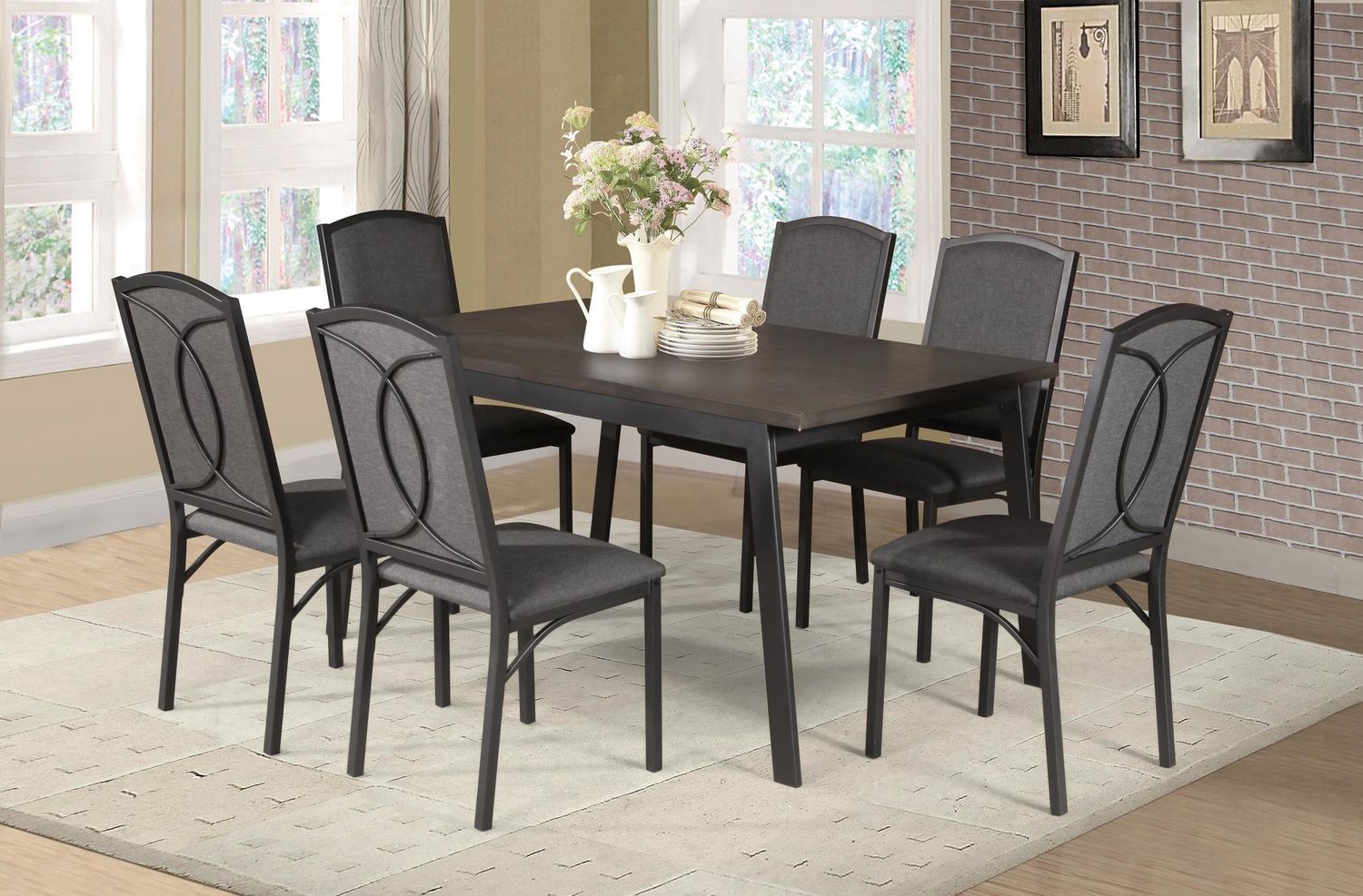 Genoa - 7PC Dining Set, Table and 6 Chairs