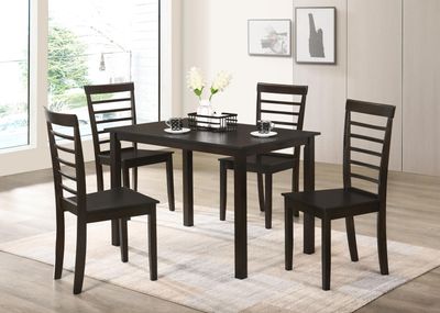 Cozy Salerno 5PC Dining Set, Table and 4 Chairs
