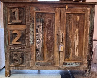 Rustic Reclaimed Wood Mini Armoire