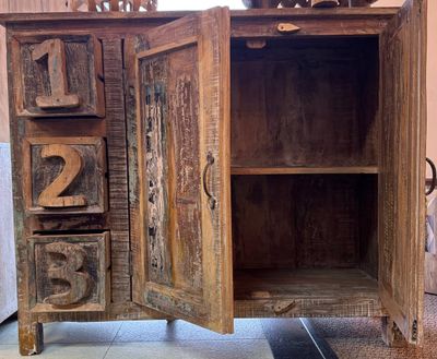 Rustic Reclaimed Wood Mini Armoire