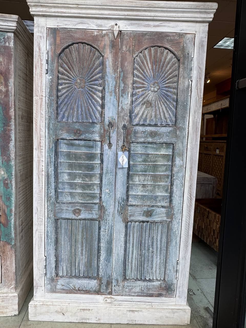 Hand-carved Cabinet natural wood
