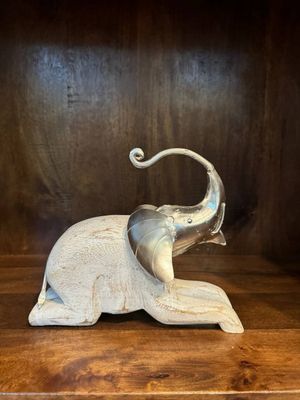 elephant made of wood/iron