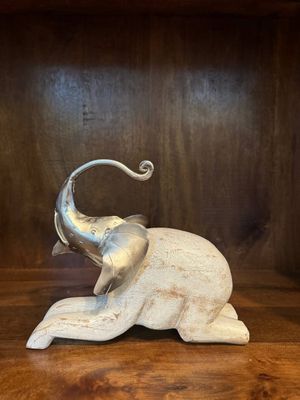 elephant made of wood/iron