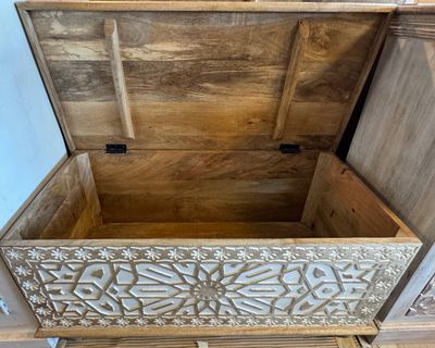 Handmade Carved  Trunk