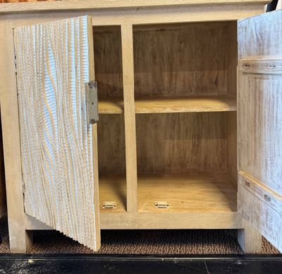 Carved wooden Sideboard 2 Door