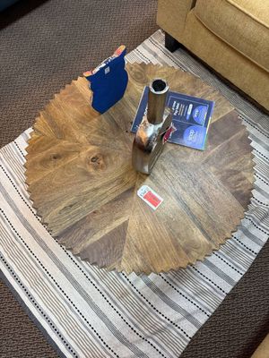 coffee table in natural wood