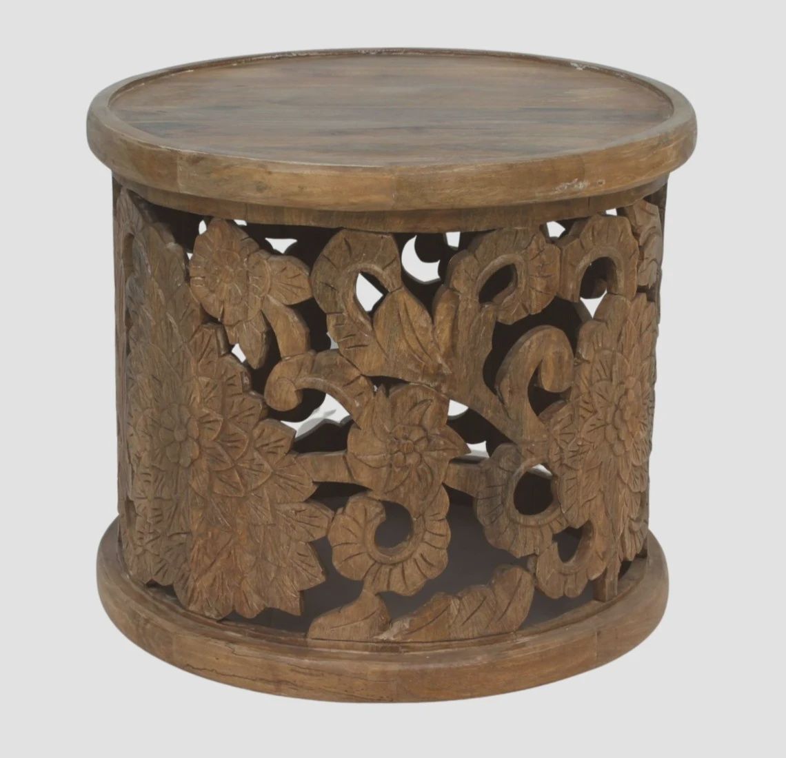Luxury Home Wood Carved End Table