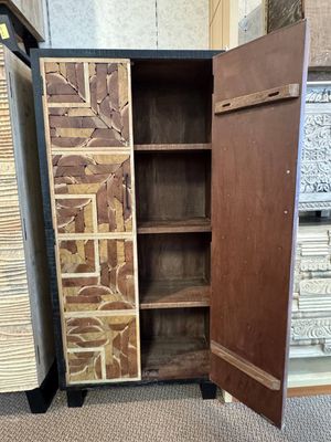 Contemporary 2-Door Accent Cabinet, Brown
