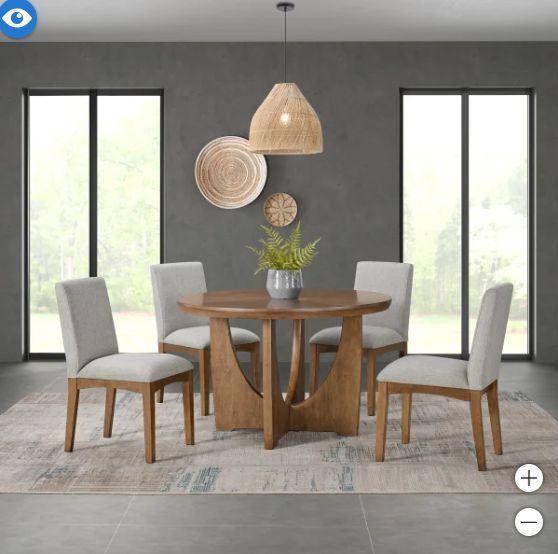 Ariana Round Dining Table and 4 Chairs