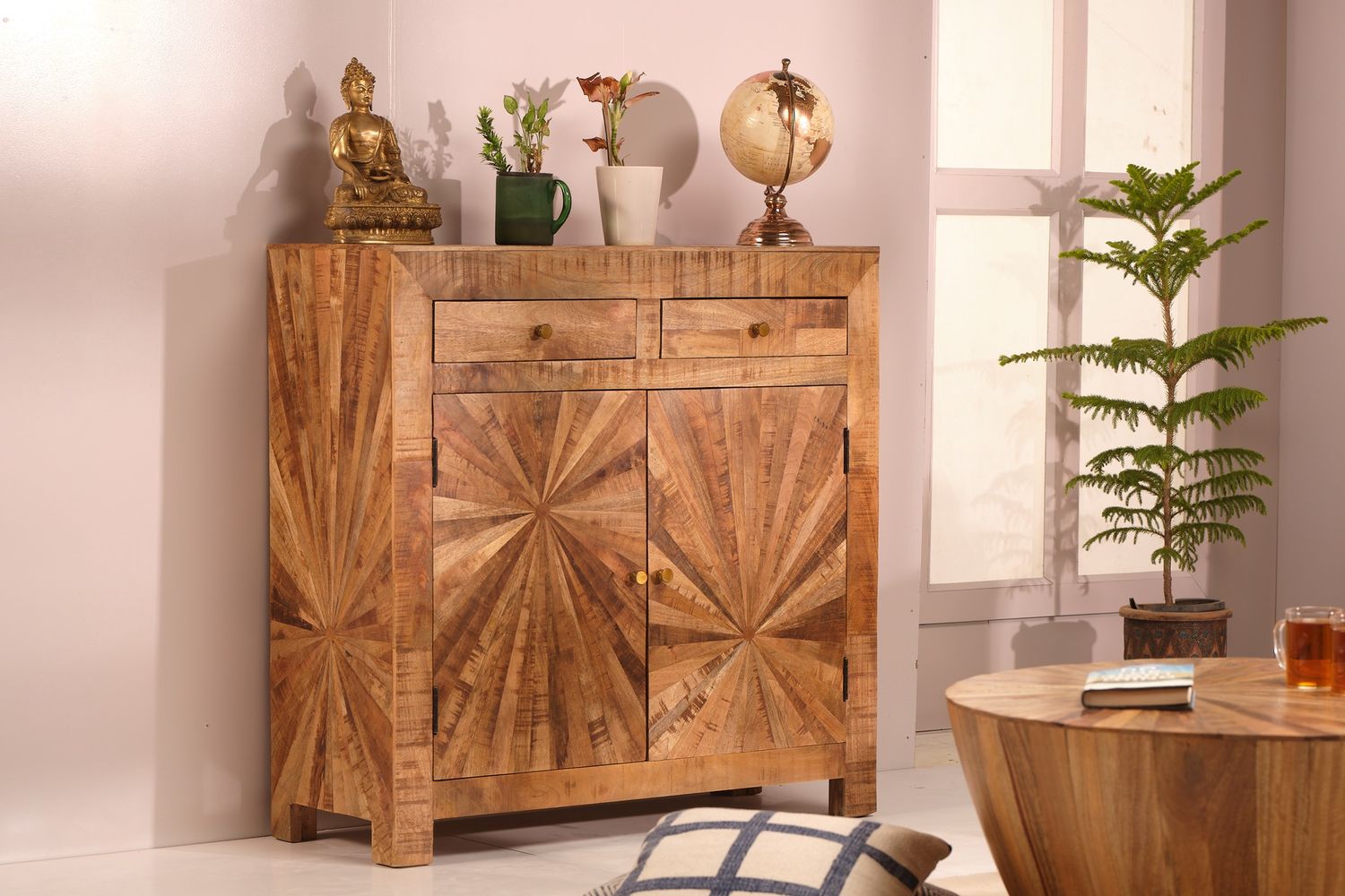 Solid Wood Accent Cabinet