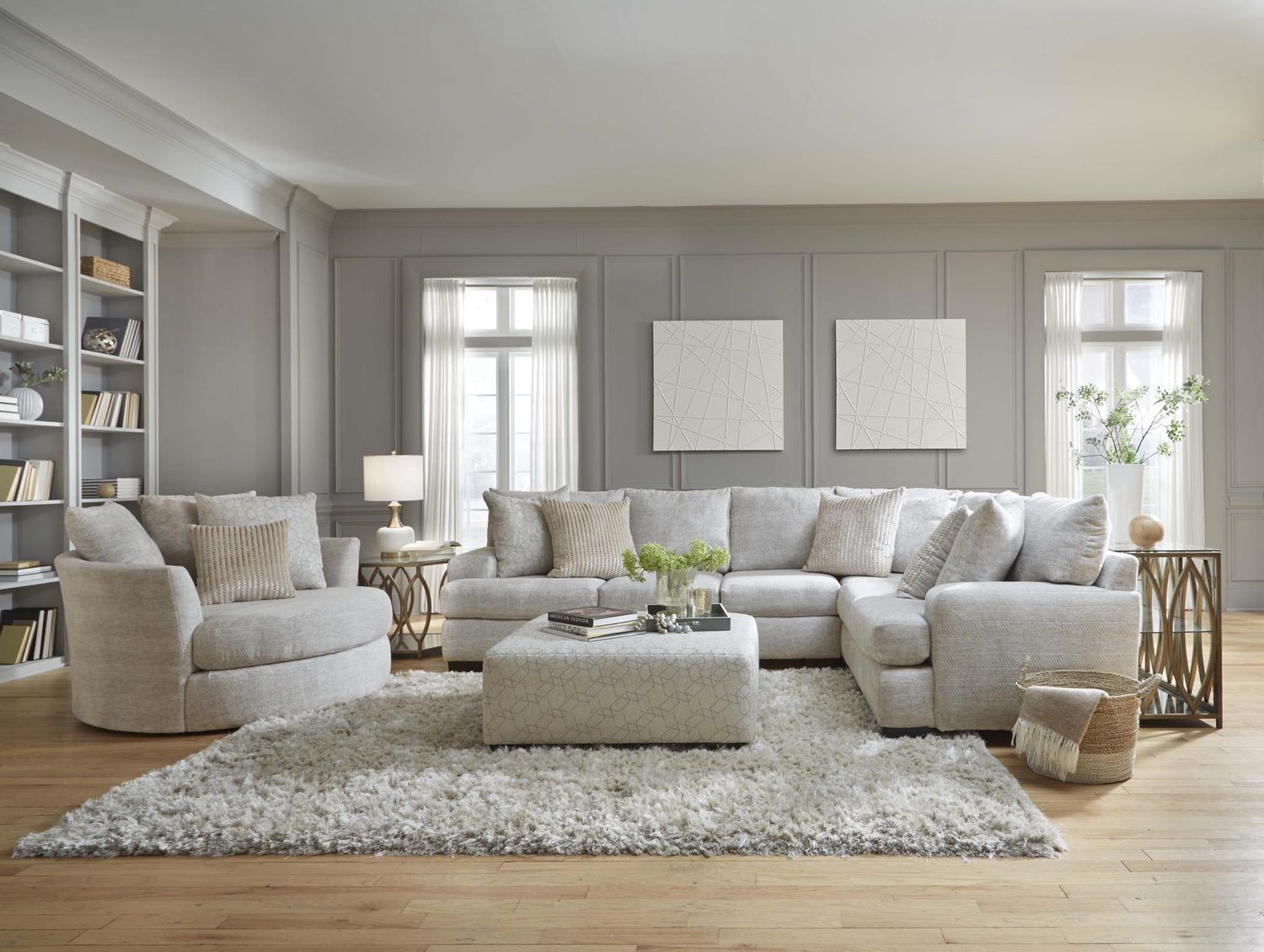 Transitional 2-Piece Sectional