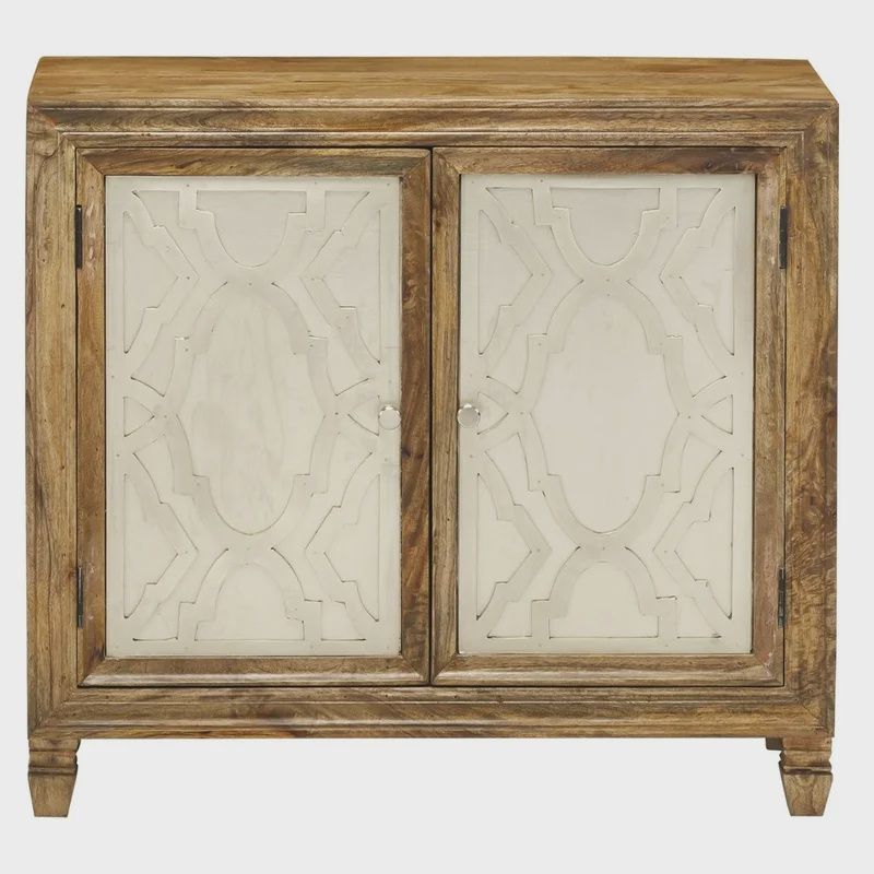 Jigsaw Refinement Solid Wood Accent Cabinet