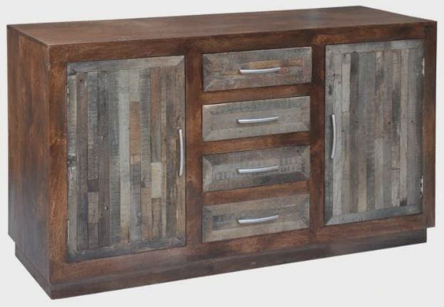 Jaipur Furniture Oxygen Light Walnut/Silver Sideboard