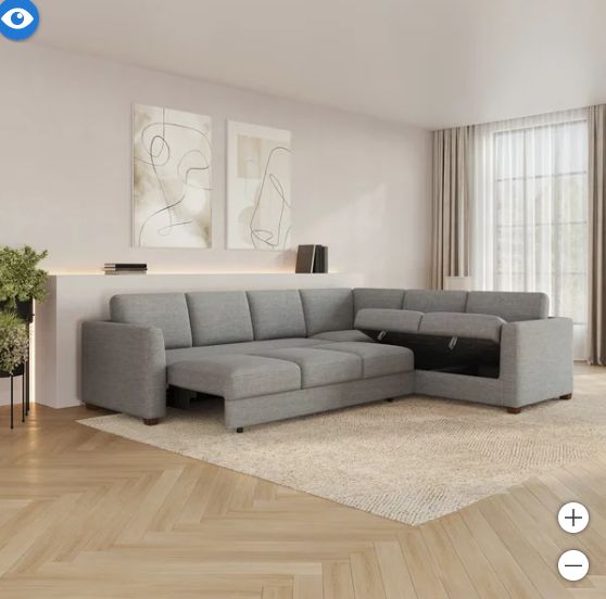 Caler Convertible Sleeper Sectional with Storage