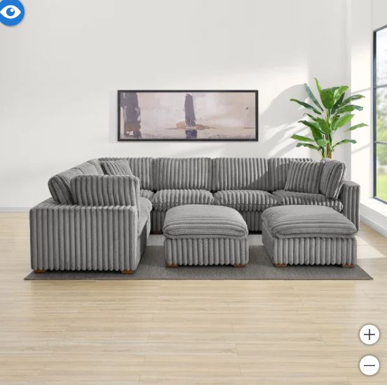 Lowell Corduroy 8-piece Modular Sectional