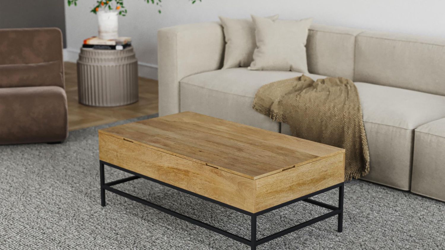 Lift Top Coffee Table Natural