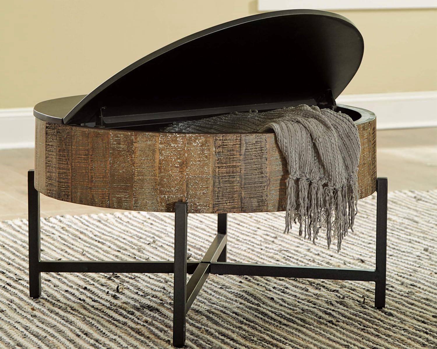 round storage coffee table