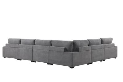 5Pc Modular Sectional Set Gray