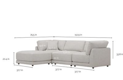 Dayna 4-piece Fabric Modular Sectional