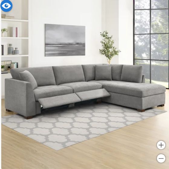 Thomasville Miles Fabric Sectional with Power Footrest