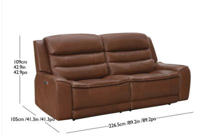 Rhodes Leather Power Reclining Sofa