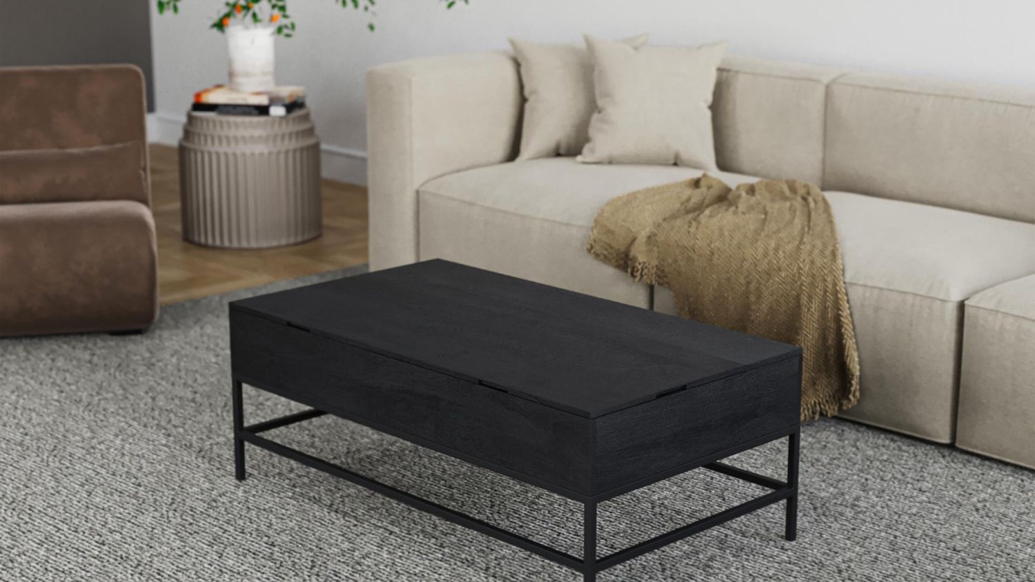 Lift Top Coffee Table Black