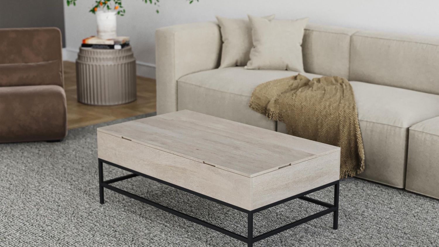 Lift Top Coffee Table White