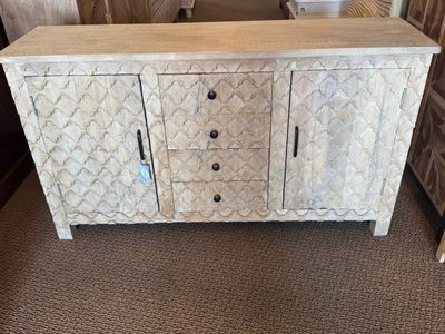 Indian Reclaimed Wood  2-Doors 4-Drawers Sideboard, modern design