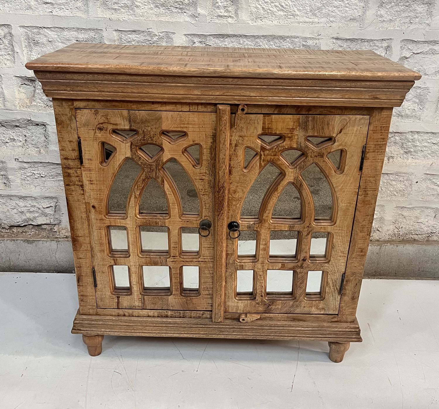 natural Arched Wooden Cabinet