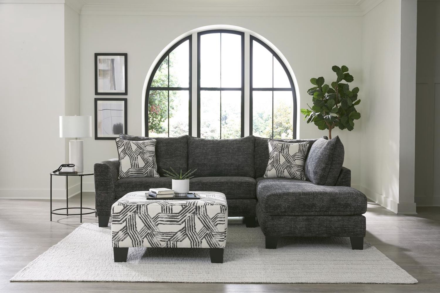 Galactic Charcoal 2PC Sectional