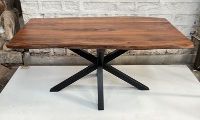 IRON AND WDN FOLDING DINING TABLE 74