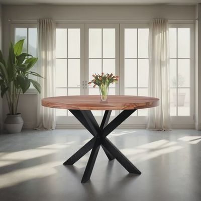 Dining Table Mid Century Modern Solid Wood 35&quot;
