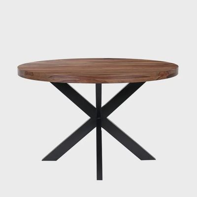 Dining Table Mid Century Modern Solid Wood 35"
