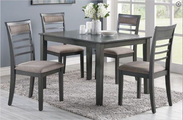 Gray Color, Square Shape Table