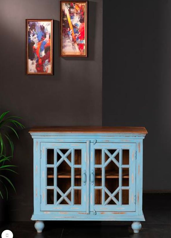 Glass Door Console Mango wood sideboard