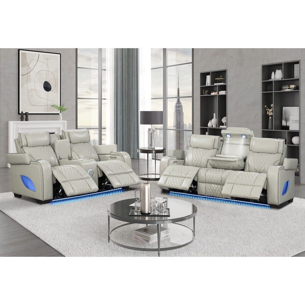 Loveseat Power Recliner with Power  Headrest