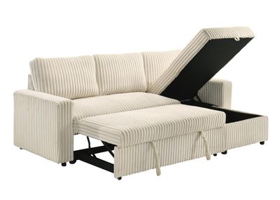 sofa fluffy sleeper with storage Cream