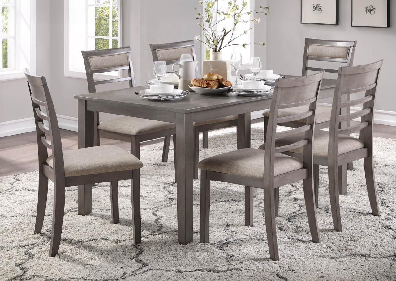 7Pc Dining Set Table And 4 Side Chairs Set