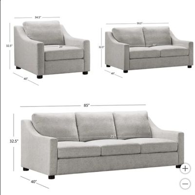 Larissa Fabric Collection, Gray