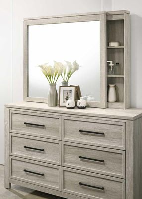 Mariana Dresser with Mirror White Wash