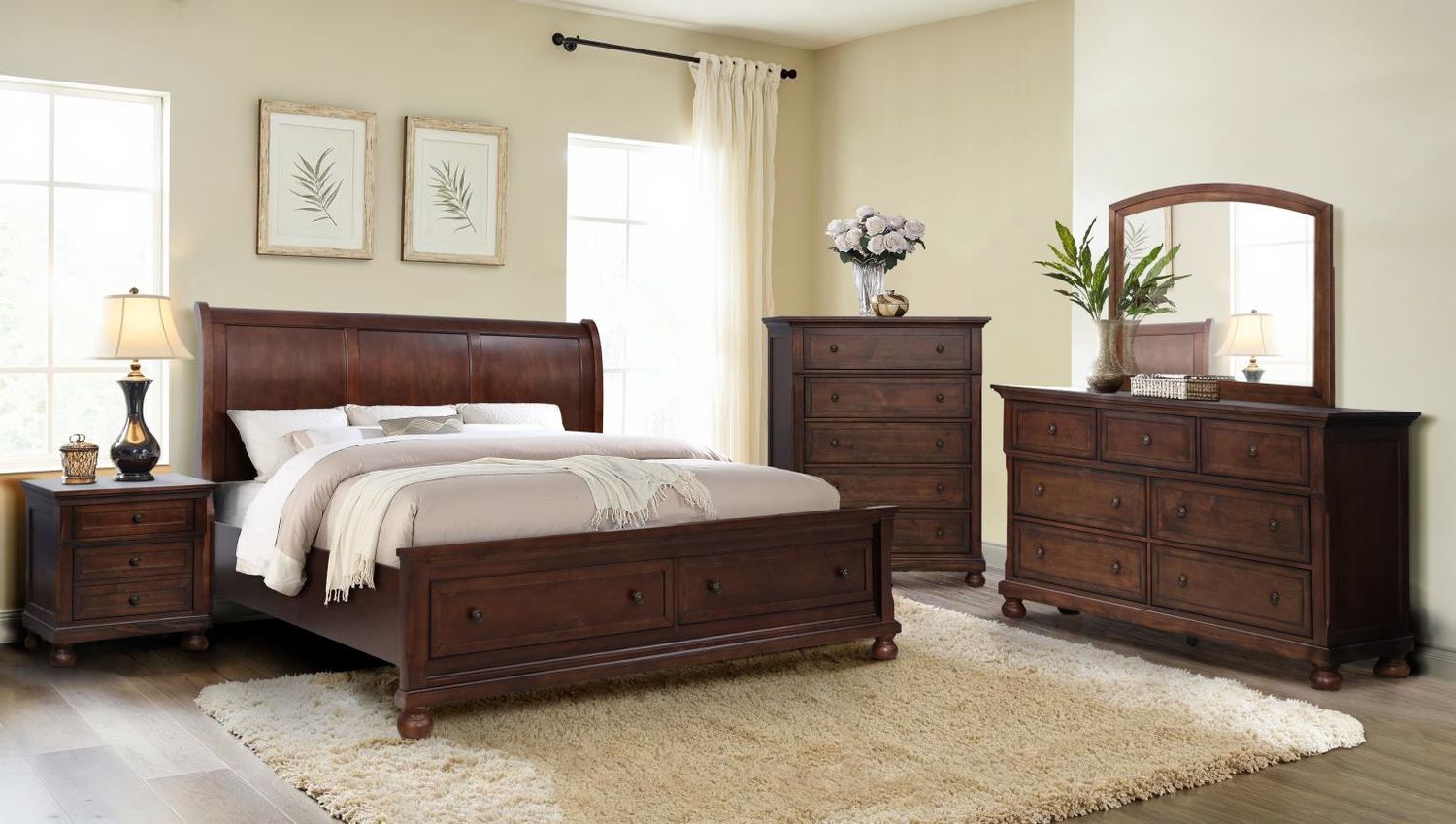 Bedroom With Underbed Space Brown