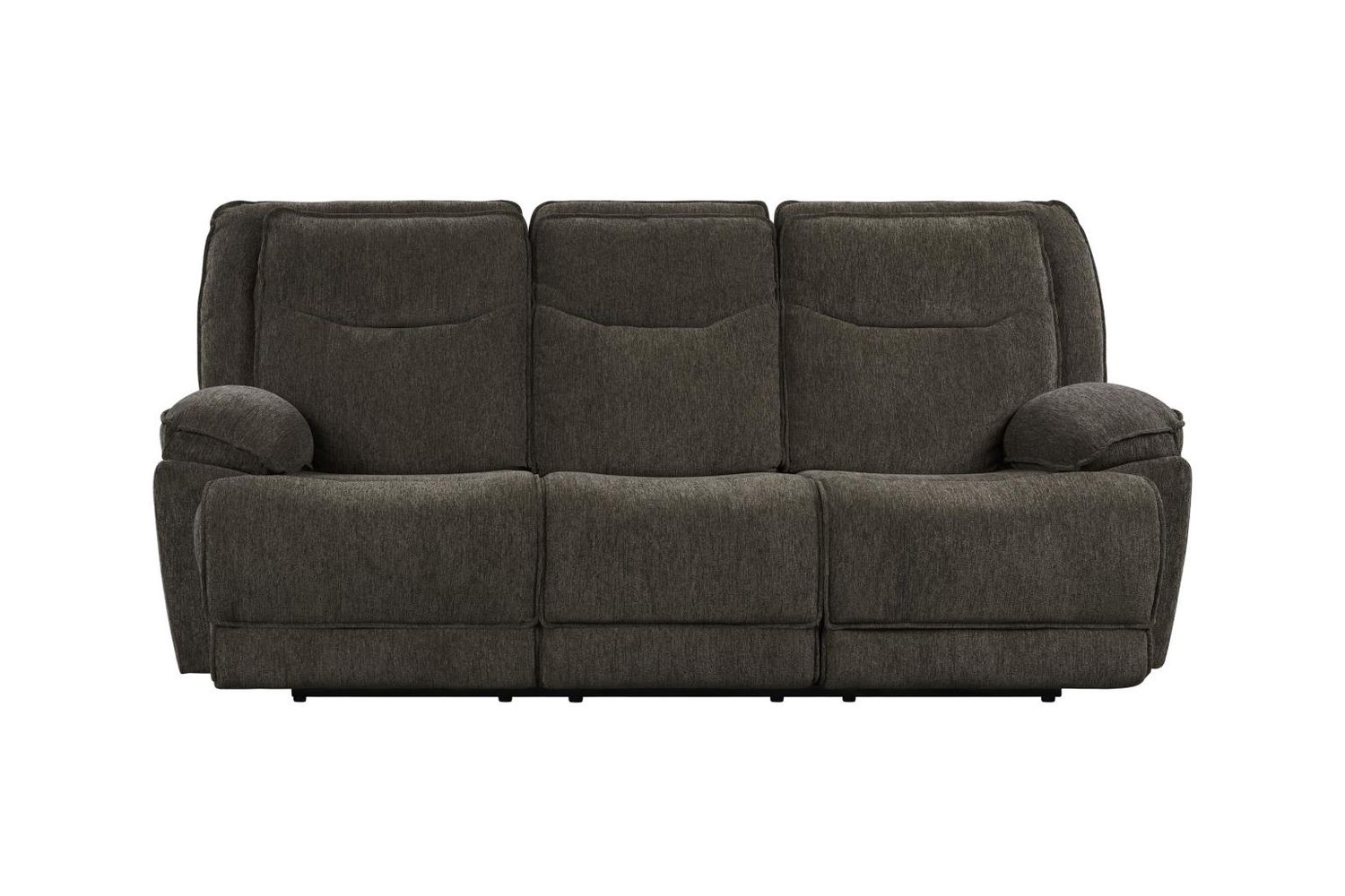 Asheville Gray Manual Recliner Sofa Oversize